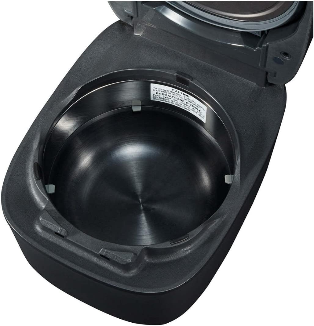 Induction Rice Cooker and Warmer, 5.5 Cup Capacity, Black, 9.25 x 12.25 x 7.88