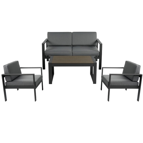 Modern Aluminum RustProof 4 Piece Sofa Set