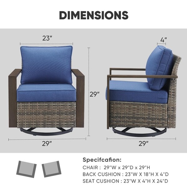 Patio Wicker Rocking Glider Chair