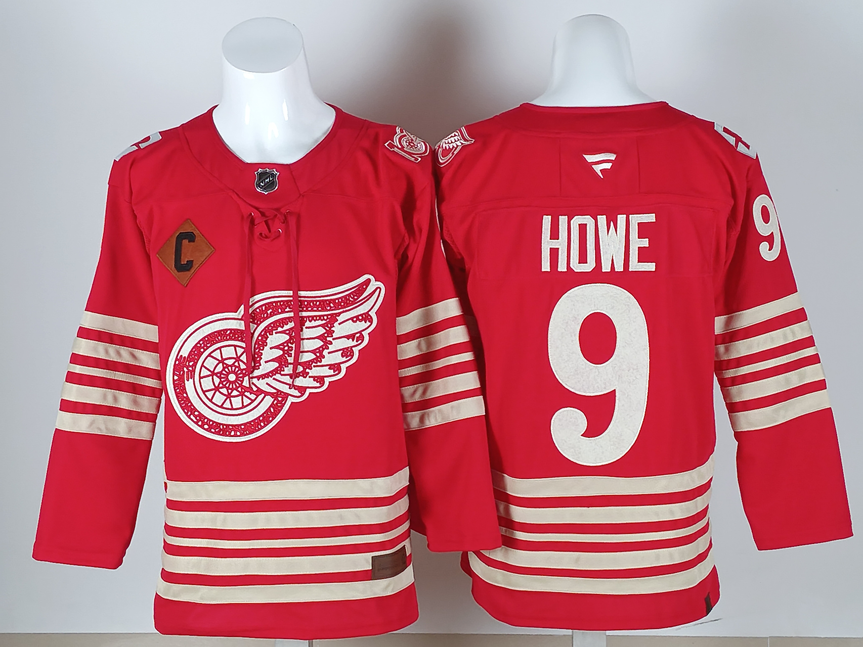 Men's Detroit Red Wings Gordie Howe #9 Fanatics Red Breakaway Player Jersey