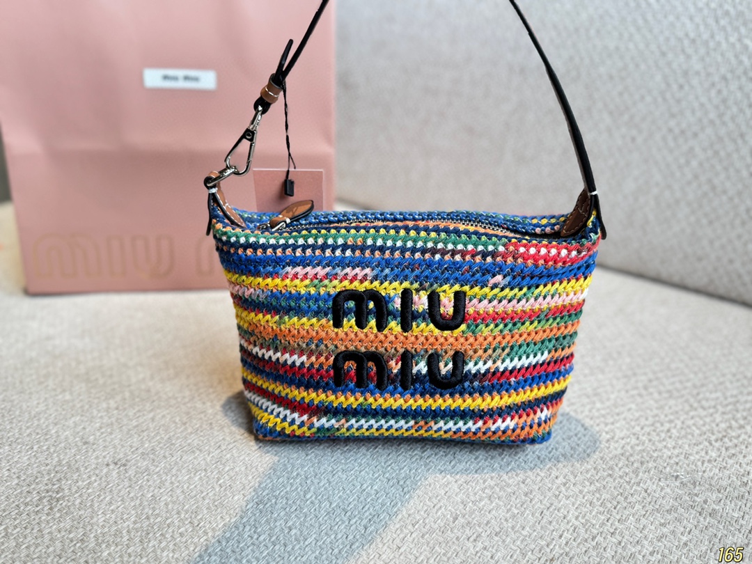 Miumiu Colorful Woven Bag - cnluxepick