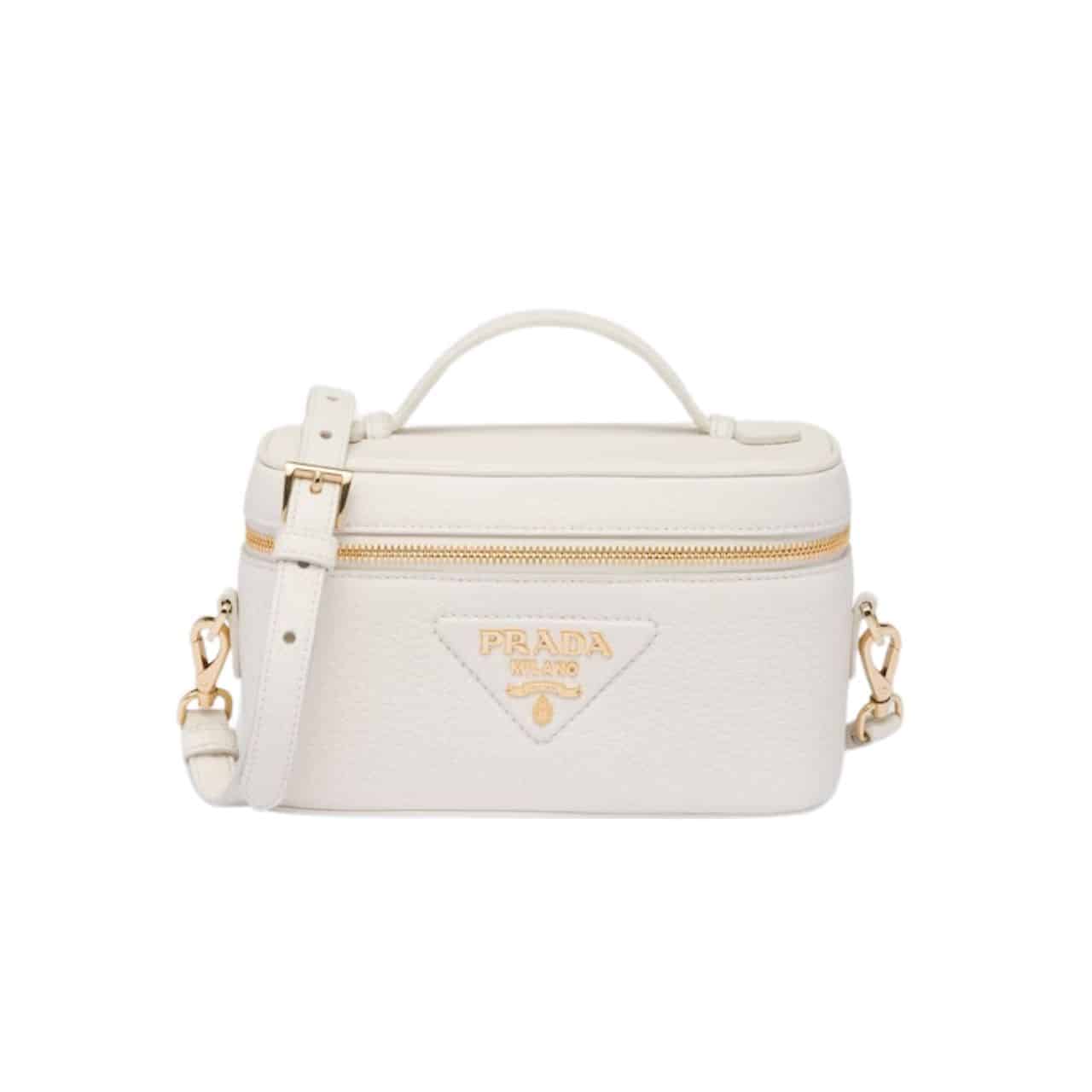 Prada Leather Mini Bag White 20Cm