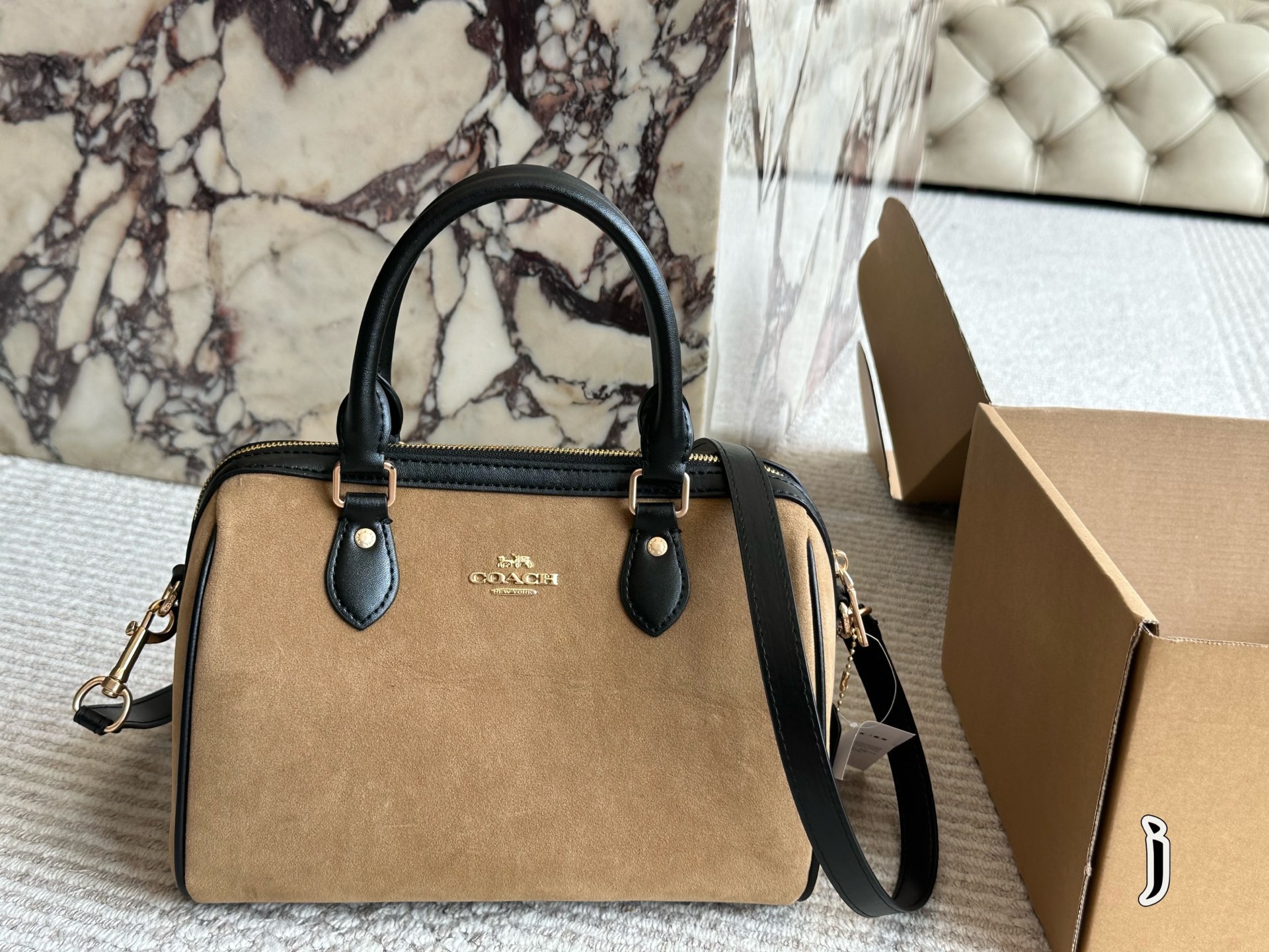 Coach Suede Boston Pillow Bag - cnluxepick
