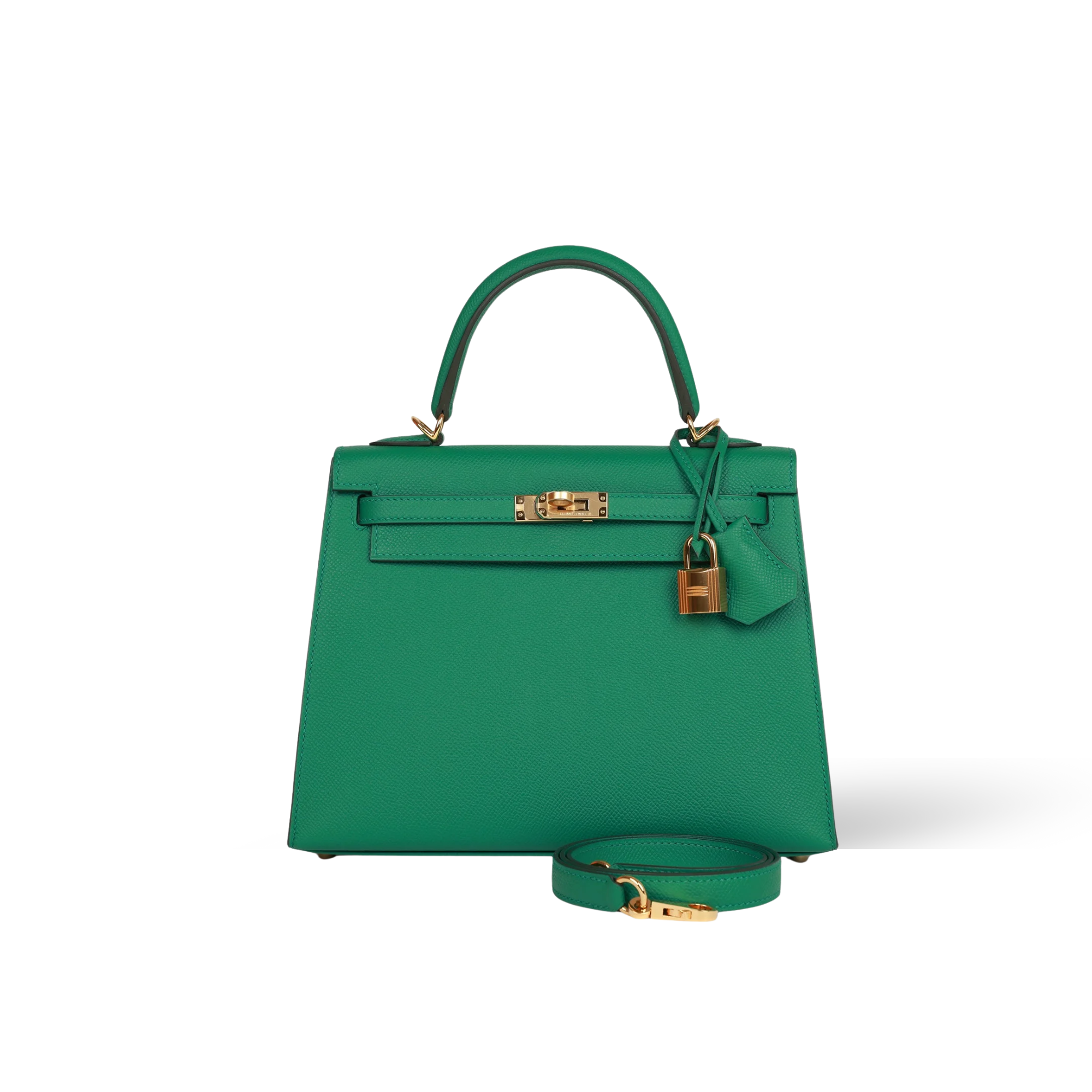 Hermes Kelly 25 Bag In Vert Vertigo Epsom Leather For Women 25cm/10in
