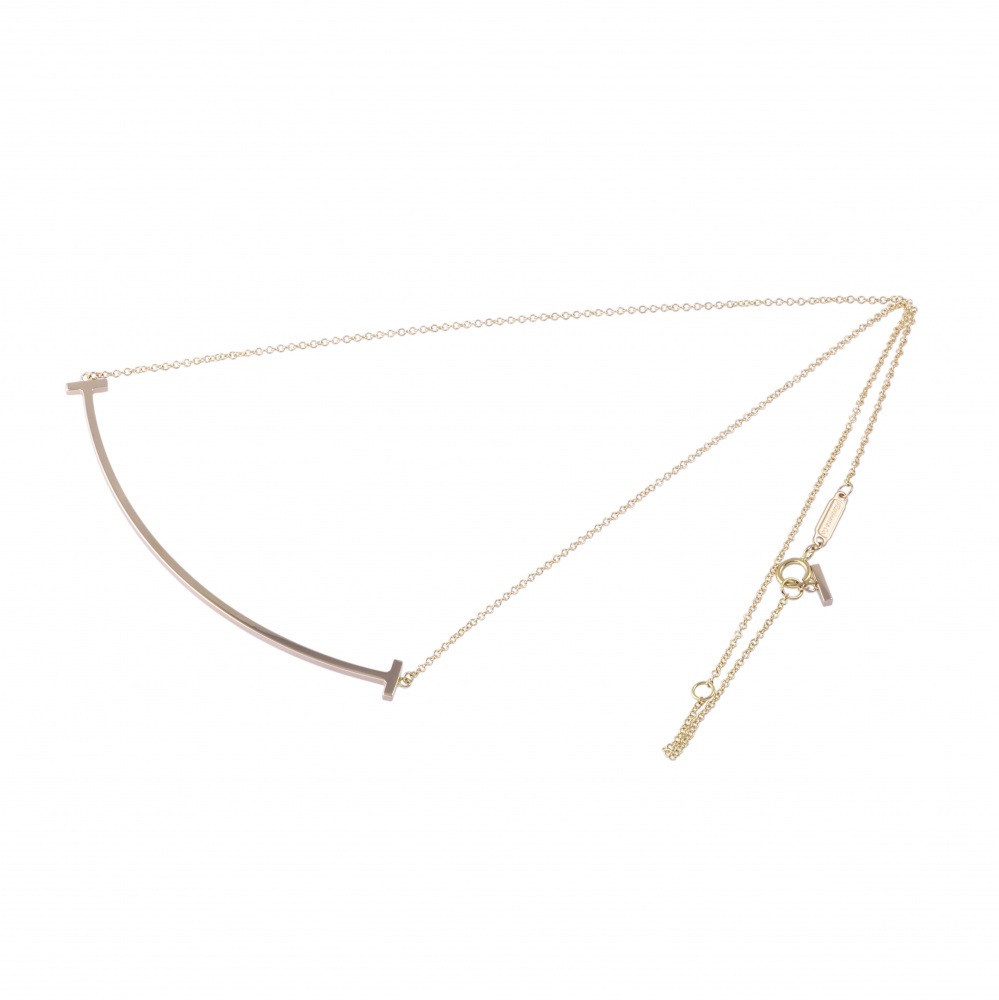Tiffany & Co. Tiffany T Smile Size Necklace 18K Yellow Gold