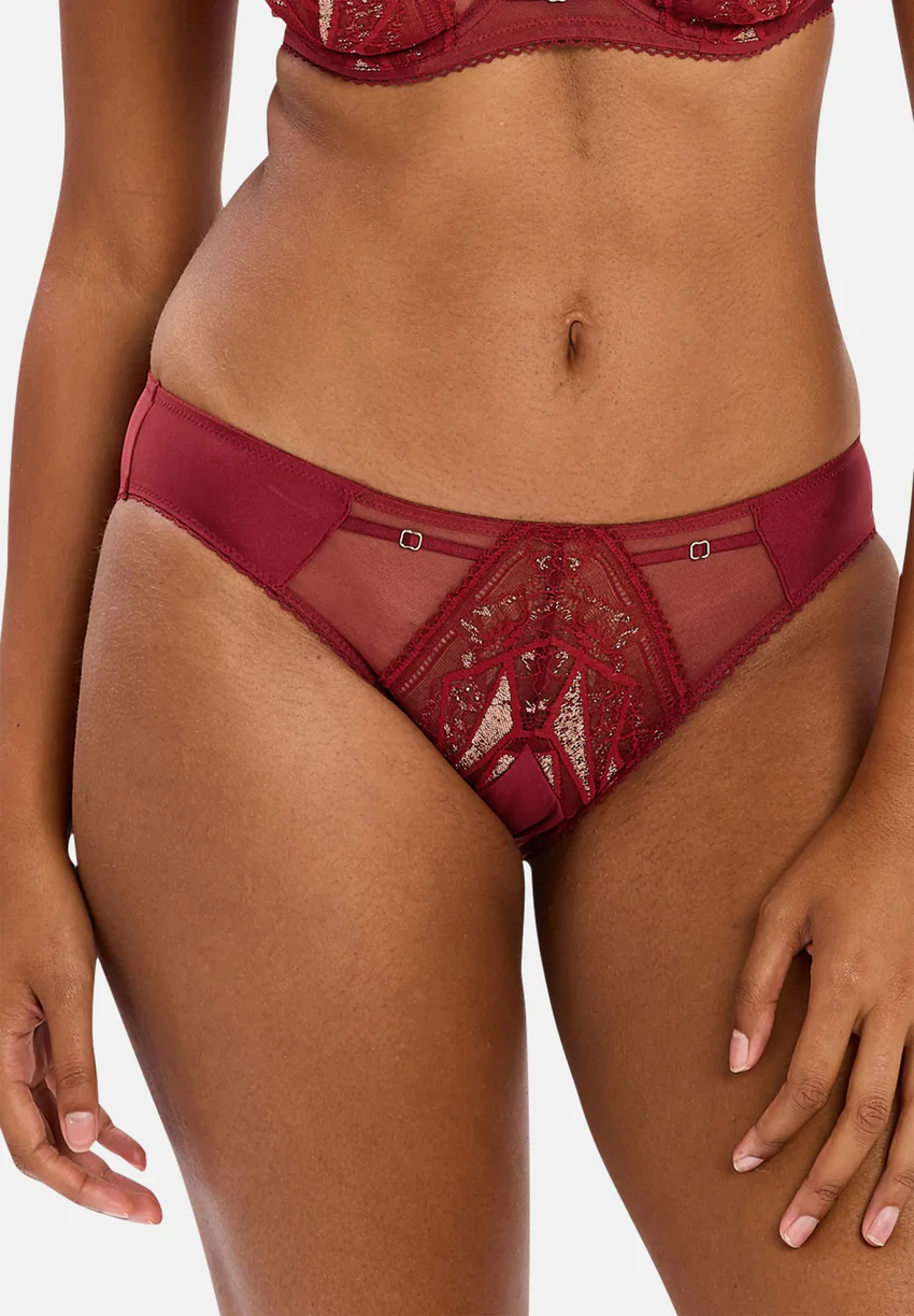 Slip Désiré Rouge & Lurex Cuivré