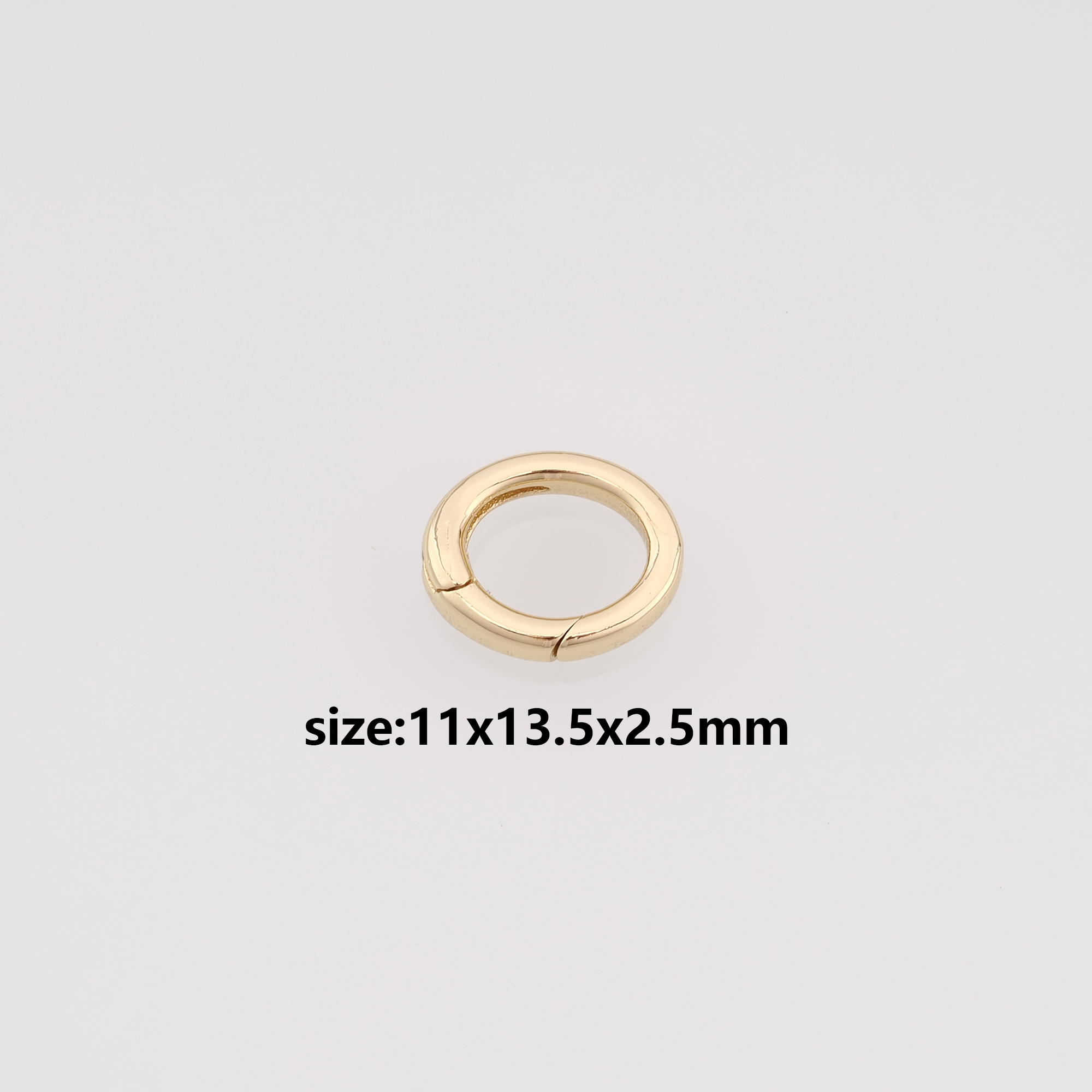 18K Gold Filled Oval Carabiner Clasp,Dainty Snap Buckle Bracelet Necklace for DIY Jewelry Finding Necklace Bracelet