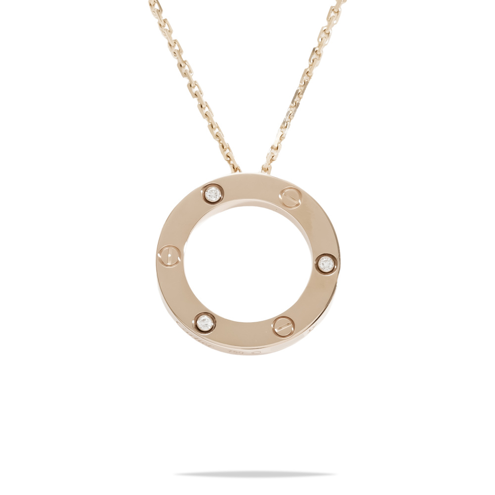 Cartier Love Necklace 18K Rose Gold Diamond B7014700