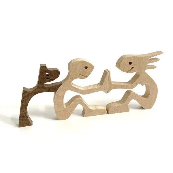 Handcraft Wooden Dog's Company -Gift for Dog Lover