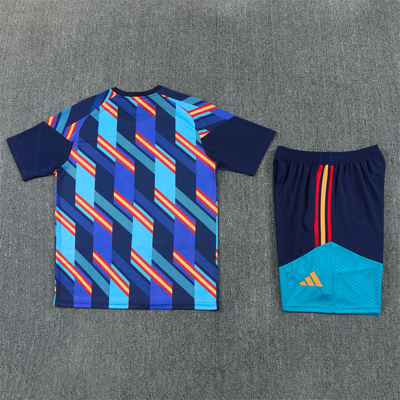Spain Short Sleeves Training Suit -Two Stars 2