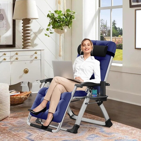 DoCred Zero Gravity Chair,Folding Lawn Chaise Recliner Lounge Chair