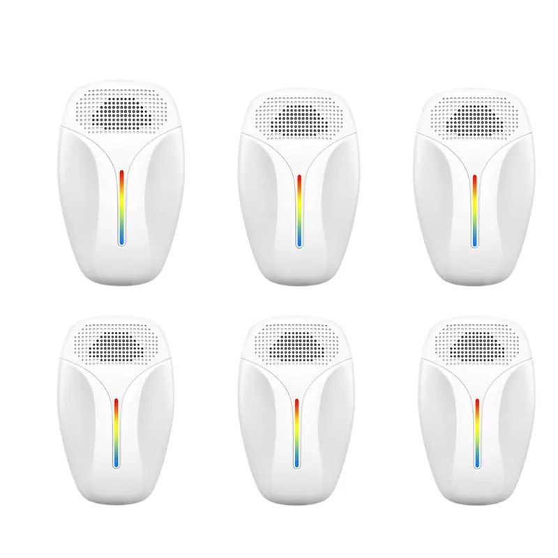 Ultrasonic Pest Repeller Set (6 Units) – Covers Indoor & Outdoor Areas Up to 60kHz