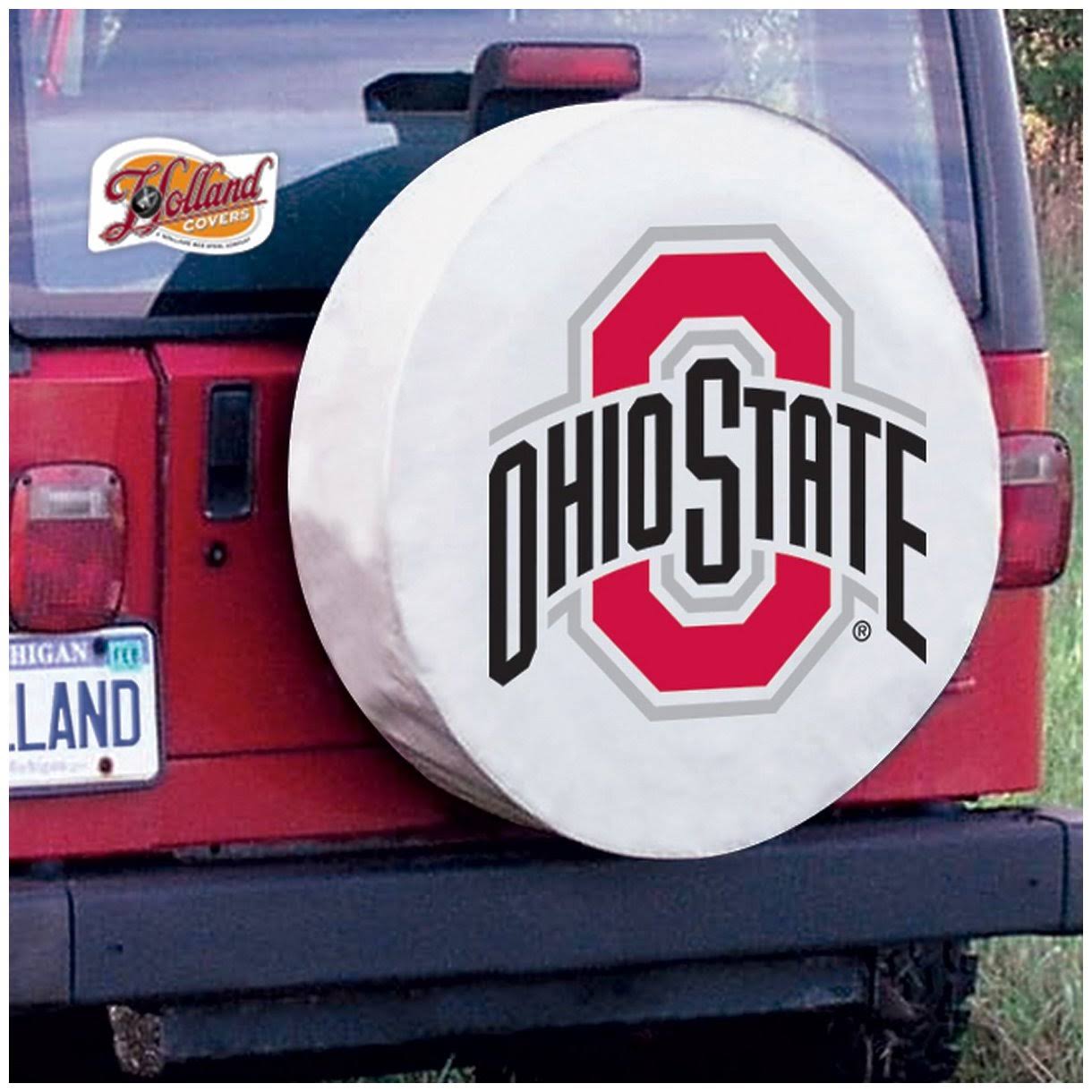 Holland Ohio State University Tire Cover White
