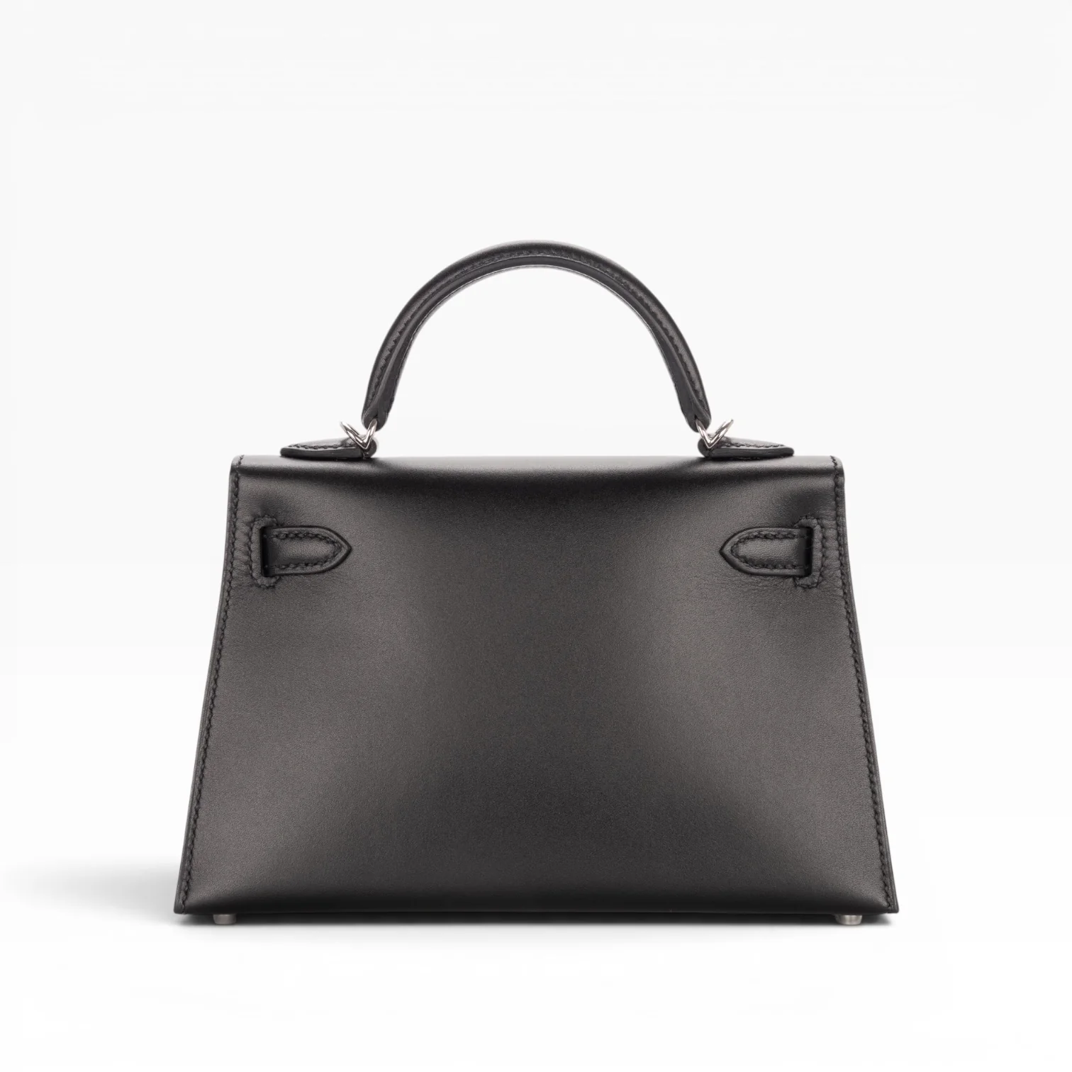Hermès Mini Kelly II 20 Pampilles Sellier Noir Tadelakt & Sombrero Palladium Hardware