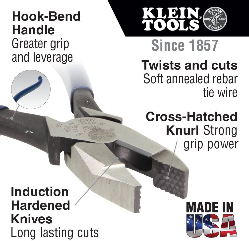 Klein Tools D20009st Heavy Duty Cutting Rebar Work Pliers