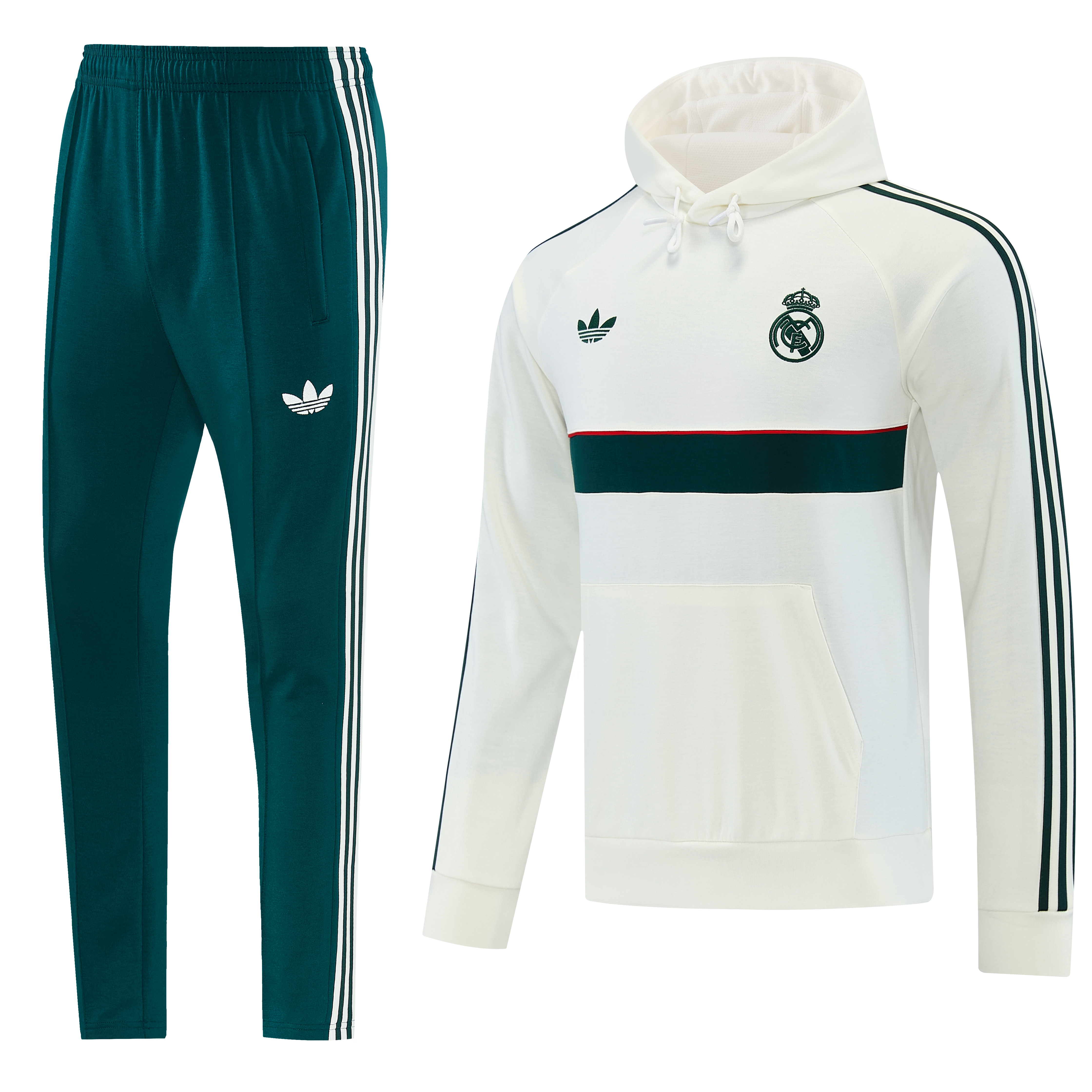 Real Madrid 26/27 Training Suit Full Zipper Cream White Sweater Hoodie