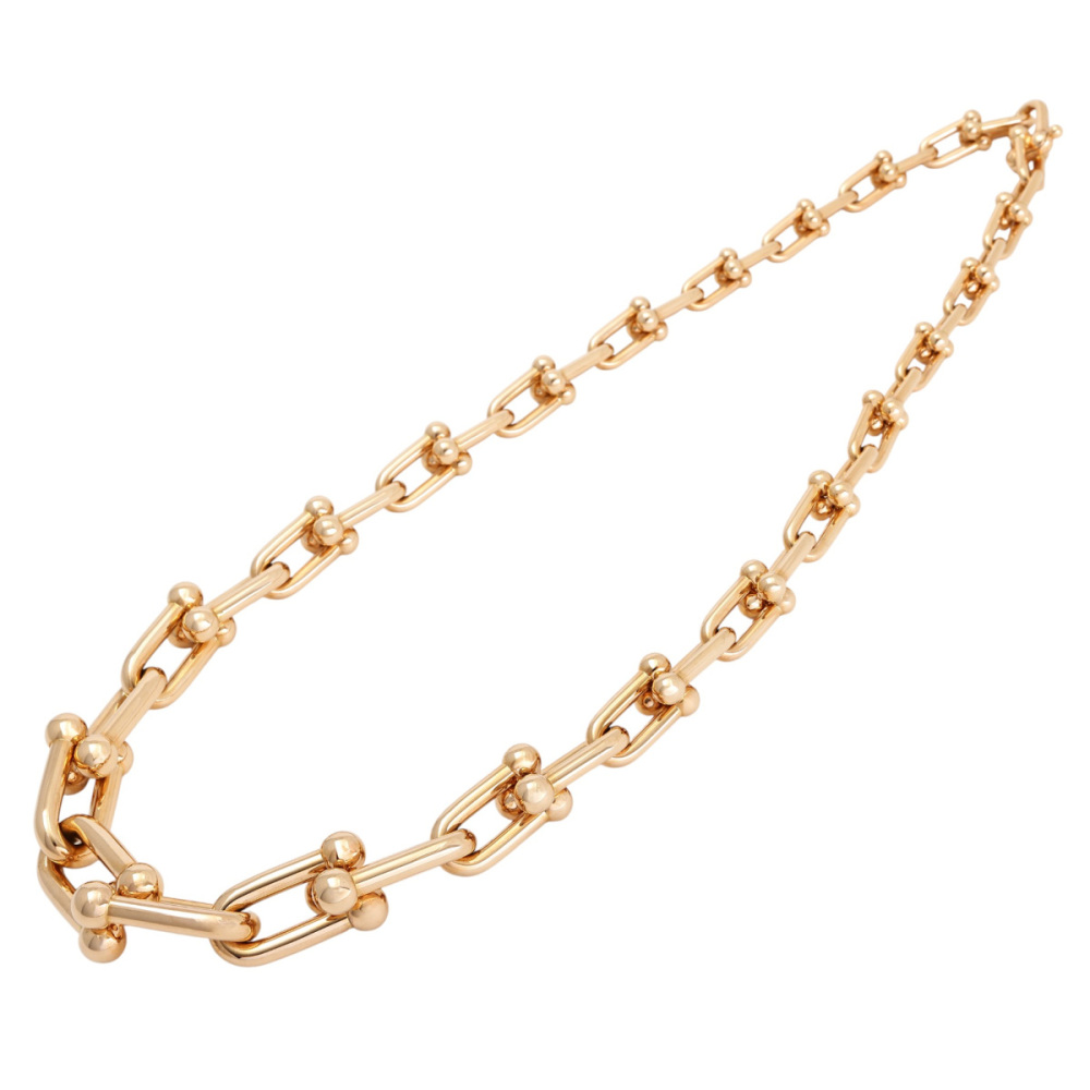 Tiffany & Co. Hardware Graduated Link Necklace 18K Rose Gold 63008958