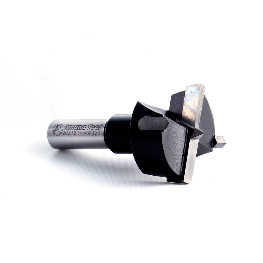 Amana Tool 203321 Carbide Tipped Hinge Boring Bit R/H 32mm D x 57mm Long x 10mm SHK