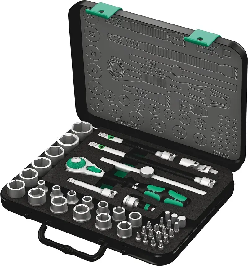 Zyklop 3/8″ Metric Ratchet Set (43-Piece) – Model 5003594001, Includes 8100 SB 2 Ratchets