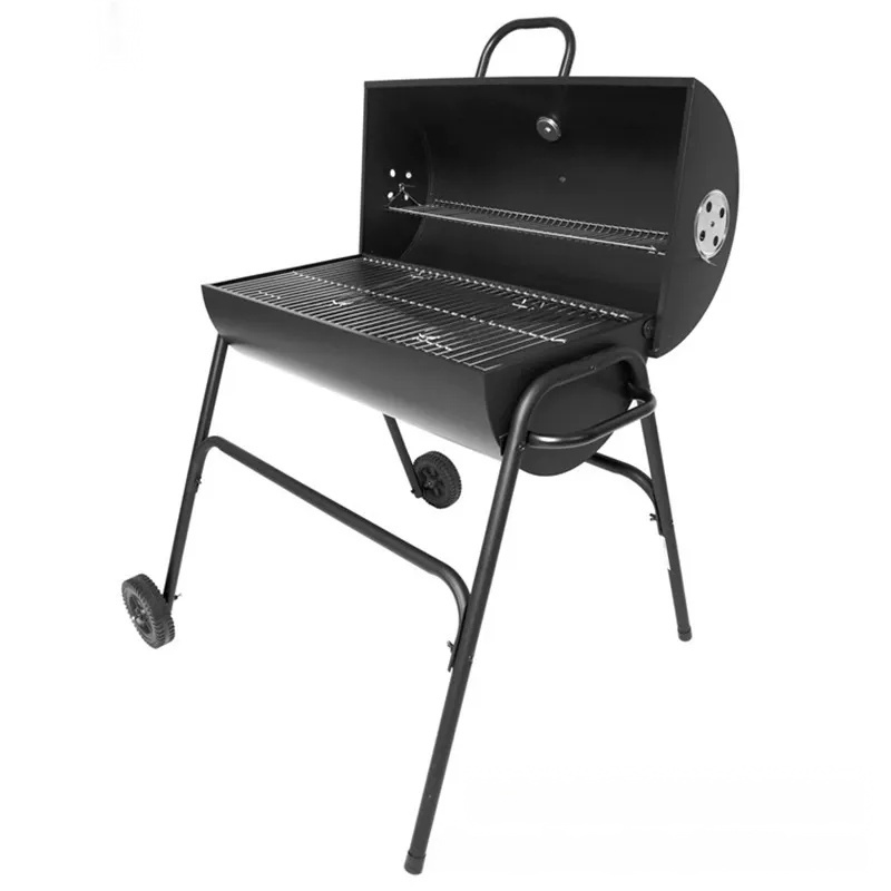 Heavy Duty Barrel Charcoal Grill with Lid