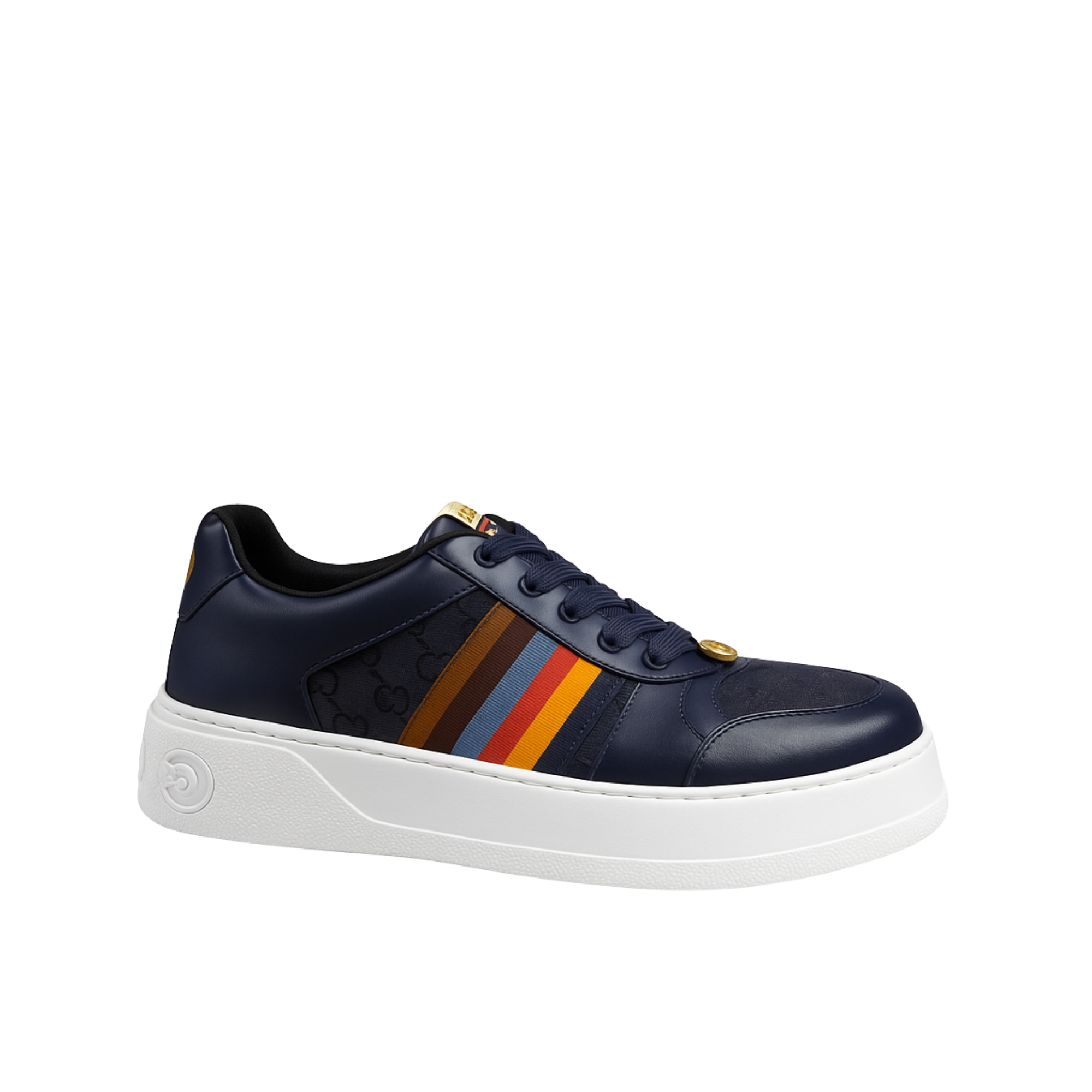 Gucci Sneaker Multicolor Side Bands Navy Blue
