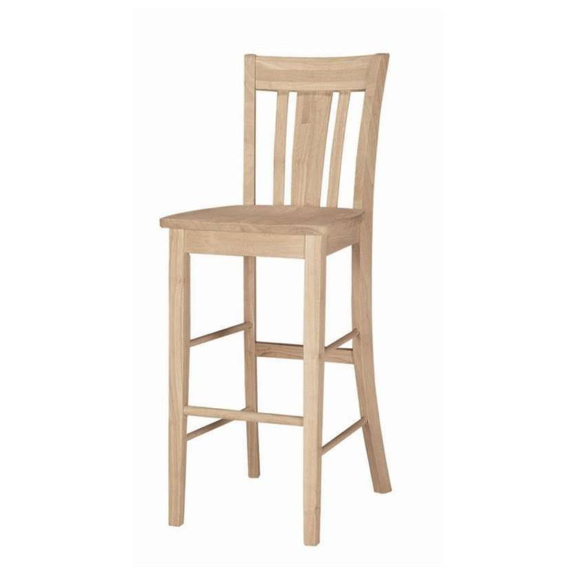 International Concepts 30 in. Unfinished San Remo Bar Stool