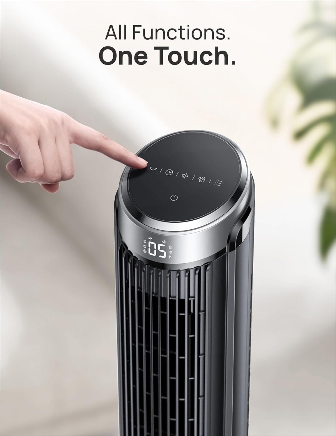40′′ Quiet Bladeless Tower Fan, 90° Oscillating Floor Fan with Remote for Indoor Home Office