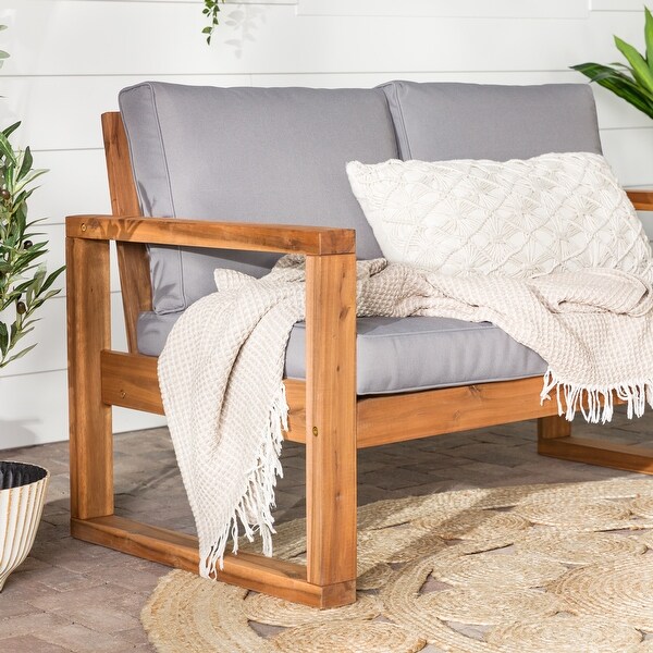 Middlebrook Hudson Acacia Frame Love Seat