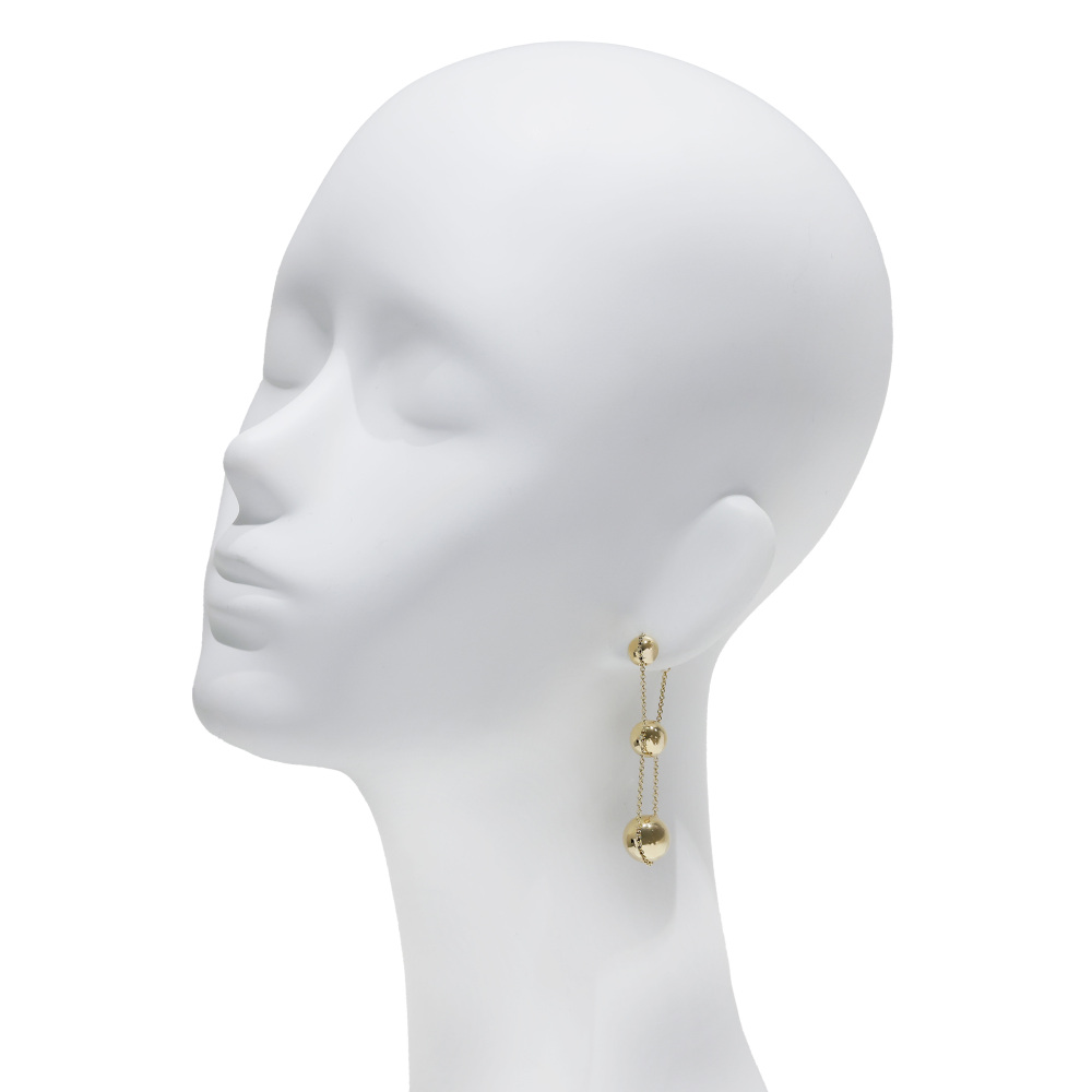 Tiffany & Co. Hardware Triple Drop Earrings 18K Yellow Gold 60006746
