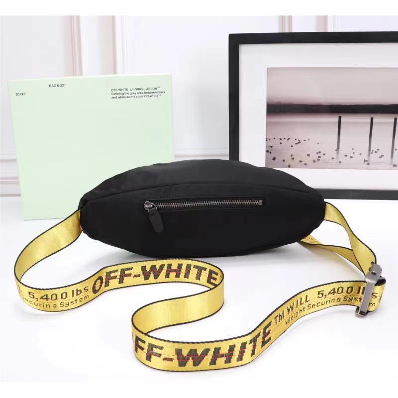 Off-White Casual Waist Bag bicycle waterproof shoulder bag - cnluxepick