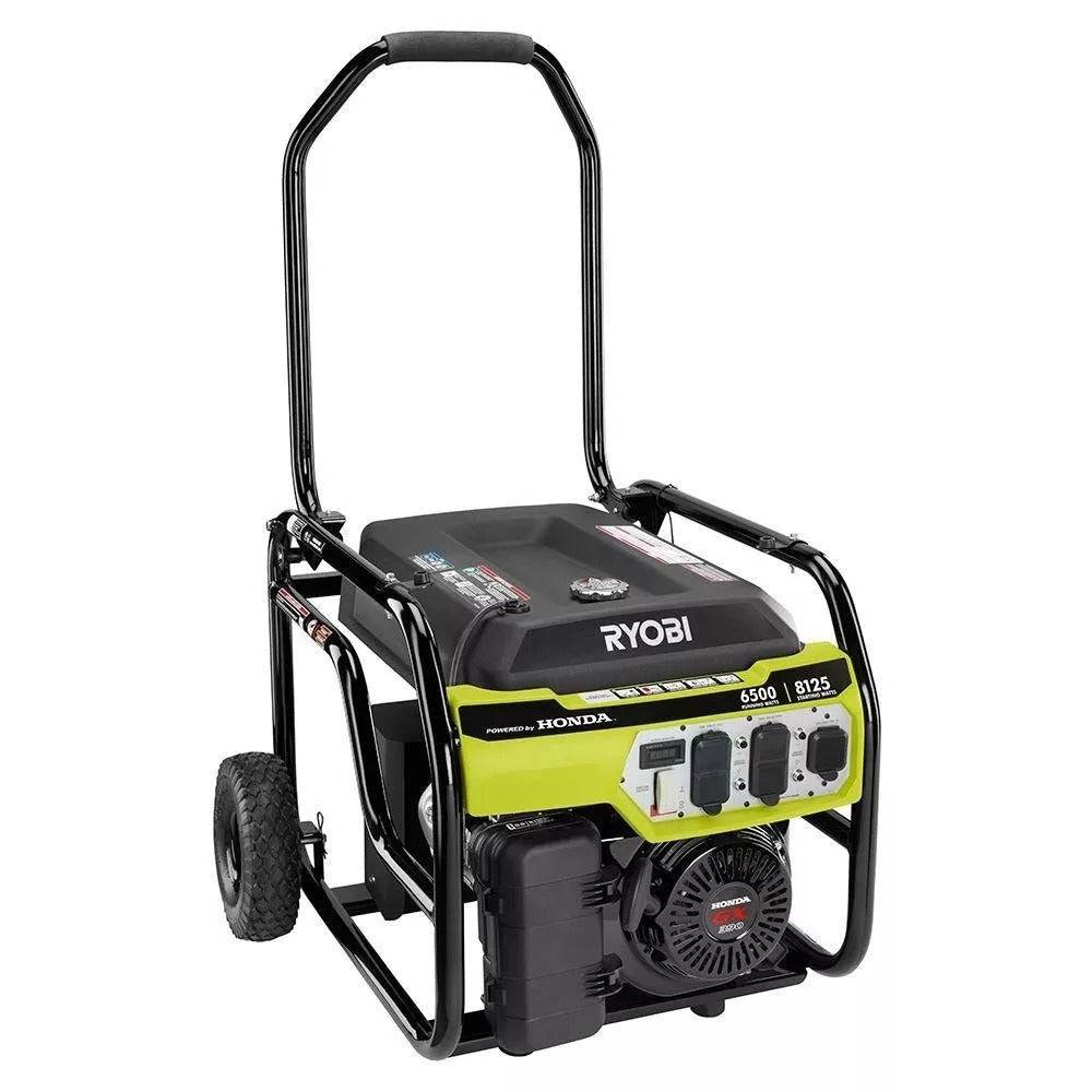 6,500-Watt Gasoline Powered Portable Generator with Honda GX390 Engine