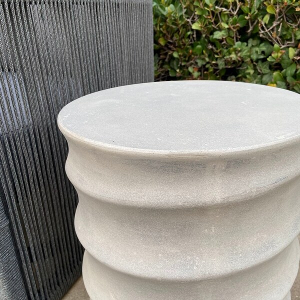 DreamPatio Cary Concrete Accent Stool