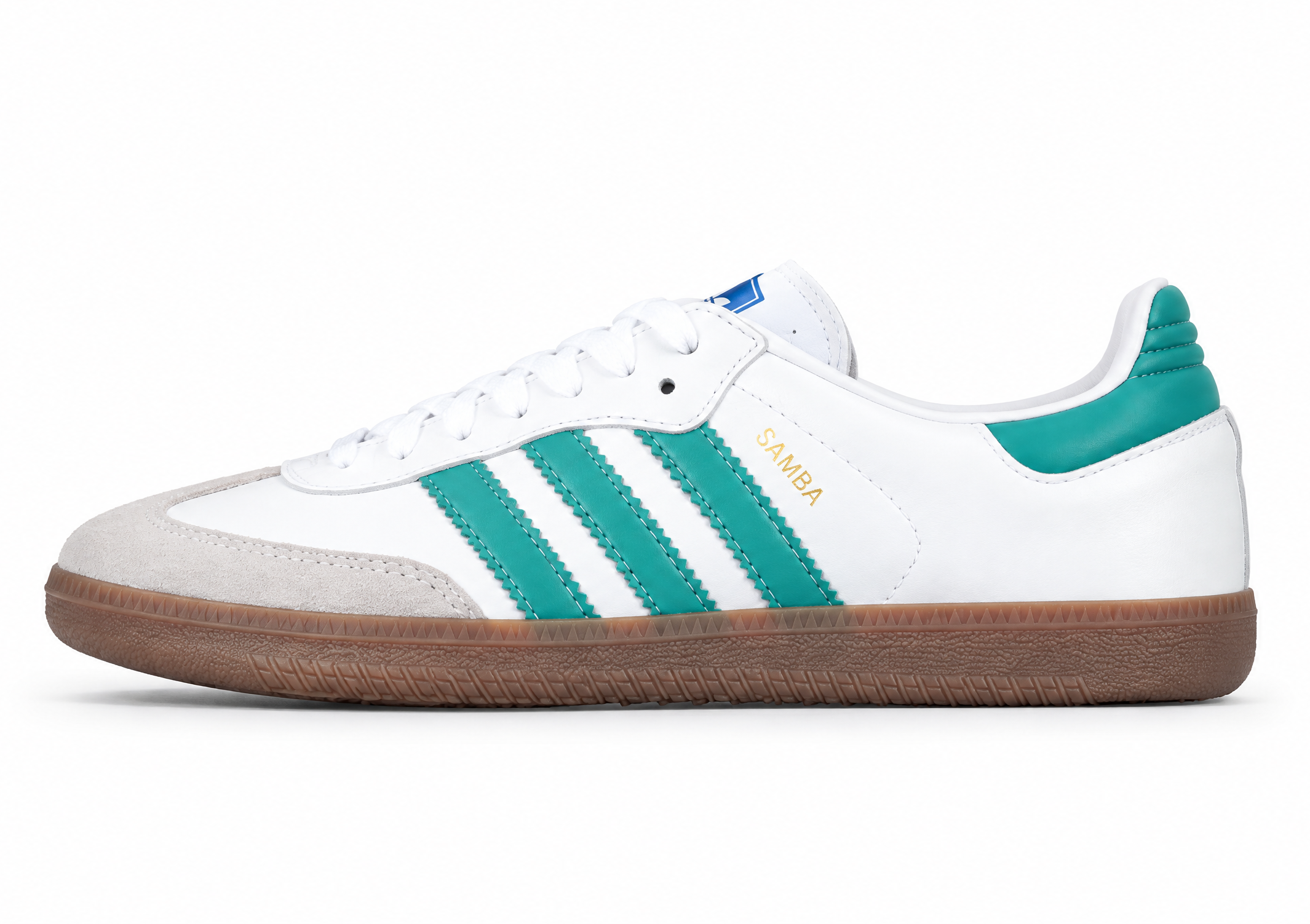 Adidas Samba Vegan Og Shoes Cloud White/Green/Gum EF6552