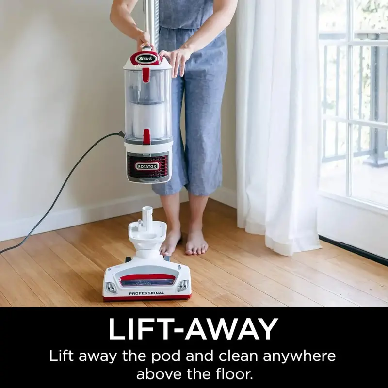 Shark NV501 Rotator Professional Lift-Away Upright Vacuum – HEPA Filtration, Swivel Steering & LED Headlights