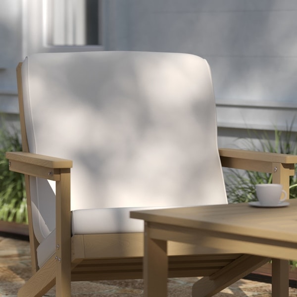AllWeather Poly Resin Adirondack Style Chair and Cushions