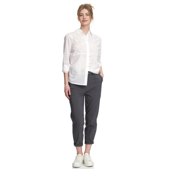 Gina Damen Bluse mit Lochstickerei