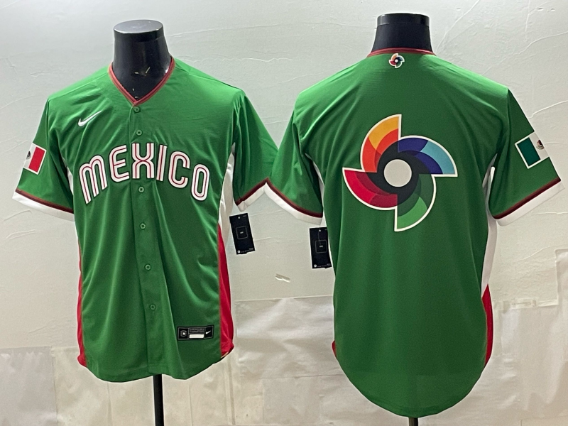 Men's Mexico Baseball Green 2026 World Baseball Classic Player Jersey