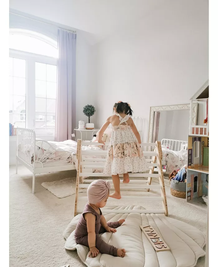 Lily and River Bamboo Little Climber Playset In White