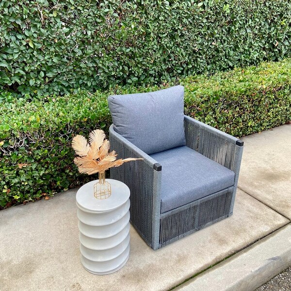 DreamPatio Cary Concrete Accent Stool