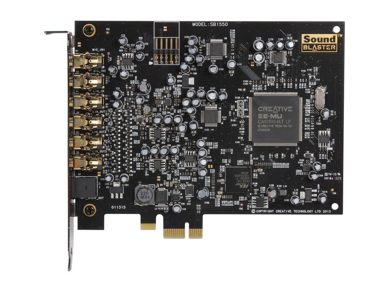 Creative Sound Blaster Audigy RX PCIe Sound Card with Creative Software - 7.1 Channel