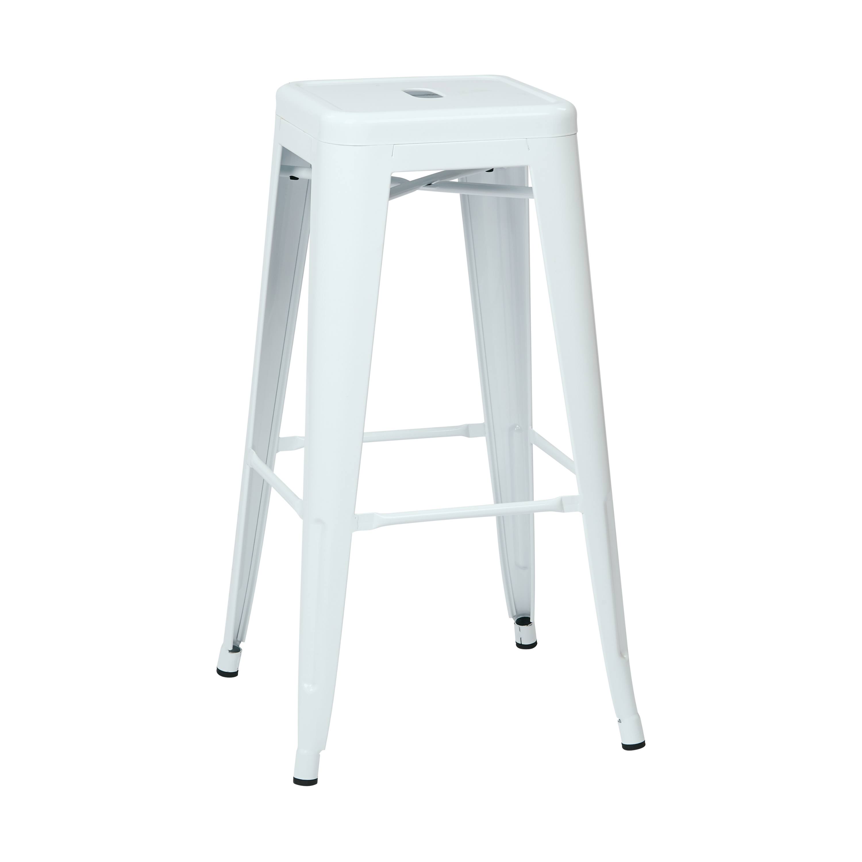 Osp Designs 30x22 Steel Backless Barstool - 4-Pack - Black