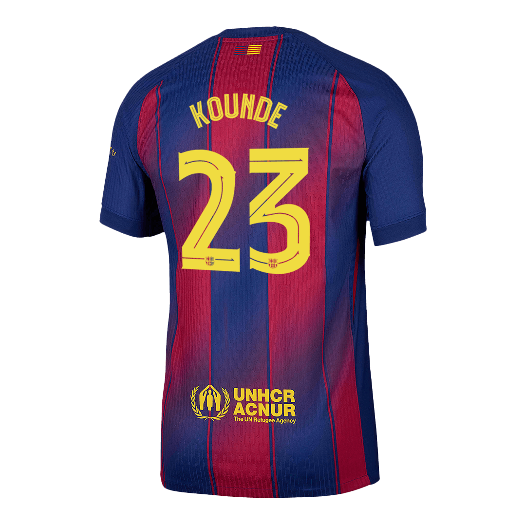 KOUNDE #23 Barcelona Home Player Version Jersey 2025/26 - UCL