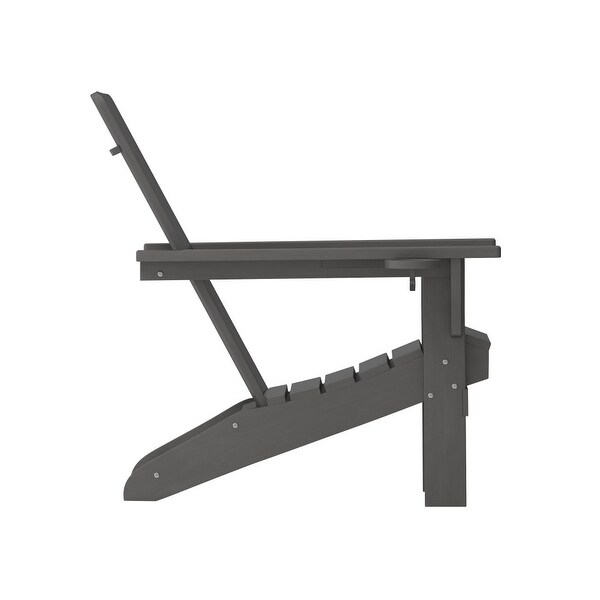 Commercial Grade AllWeather Adirondack Chair with Swiveling Cupholder