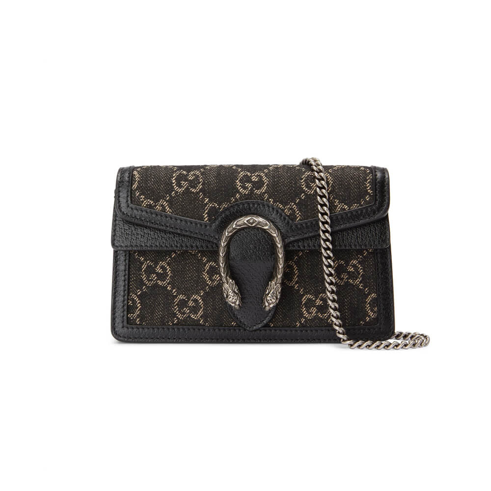 Gucci Dionysus GG Super Mini Bag in Black