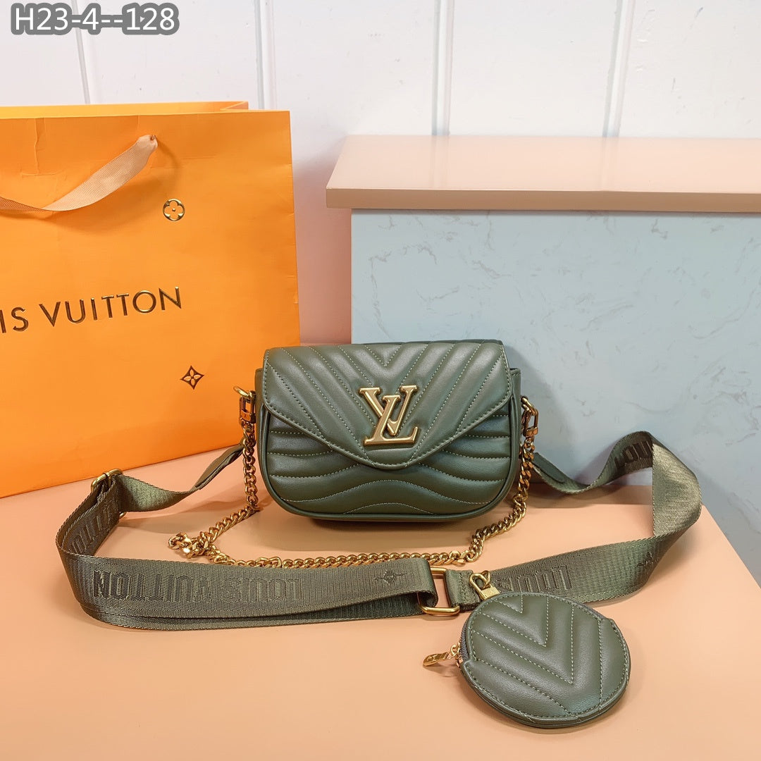 Louis Vuitton New Wave Multi Pochette Khaki Green 20Cm M56471