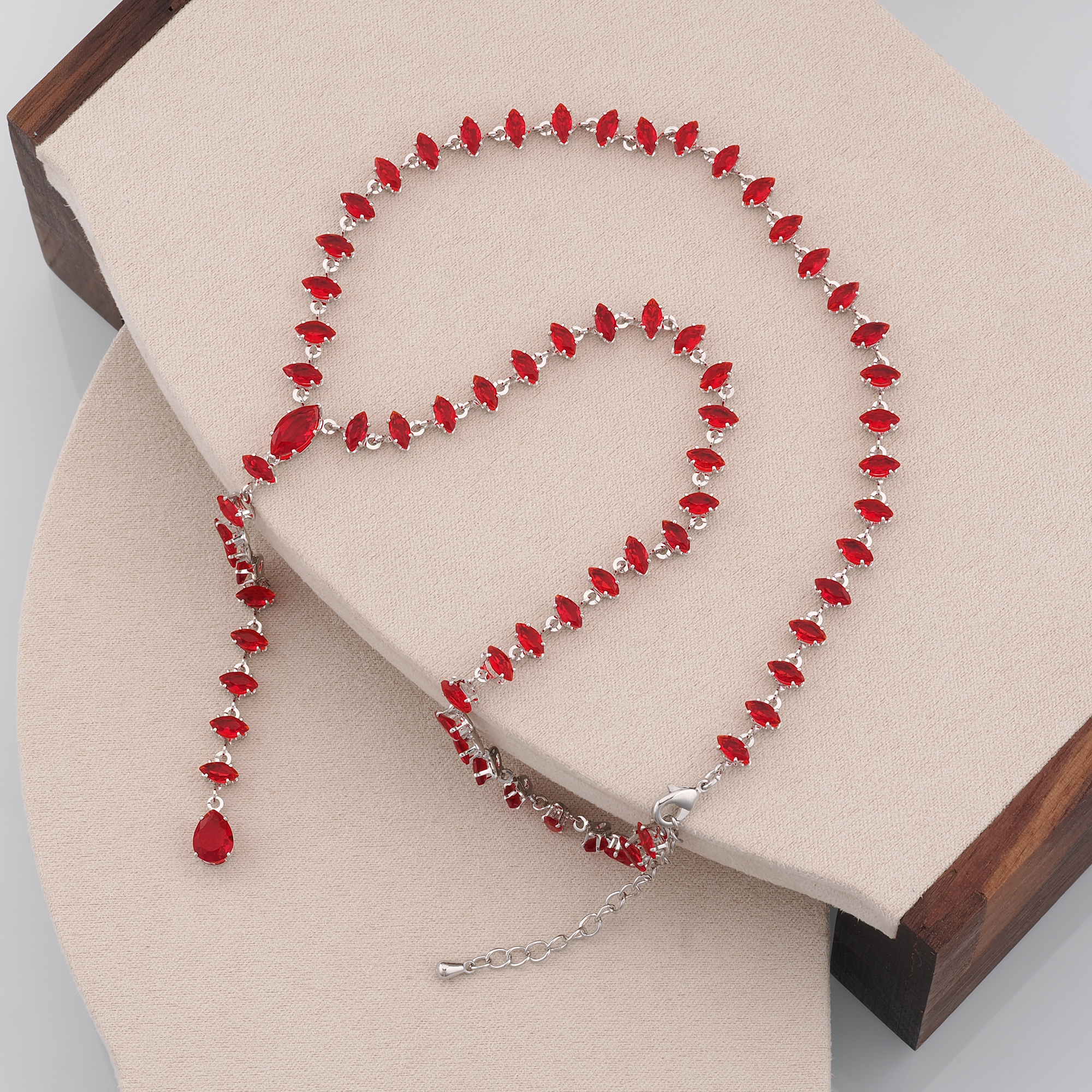 18K Gold Filled Red Necklace,Zircon Necklace,Minimalist Necklace,Adjustable Necklace,Gift for Her