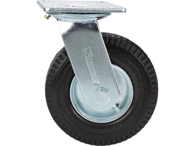 Strongway 6in Swivel Flat-Free Solid Polyurethane Caster 300lb Cap Sawtooth 22207002