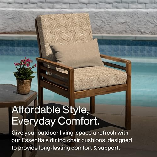Honeycomb Outdoor Essentials Dining Chair Cushion, 20 x 41, Hampton Texture Navy Cushion for Patio Furniture