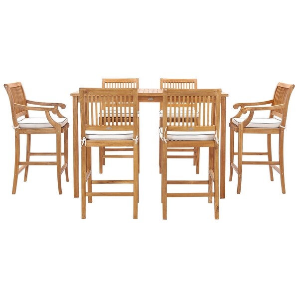 Chic Teak Maldives Rectangular Teak Wood Bistro Bar Table,63 x 35 inch (table only)