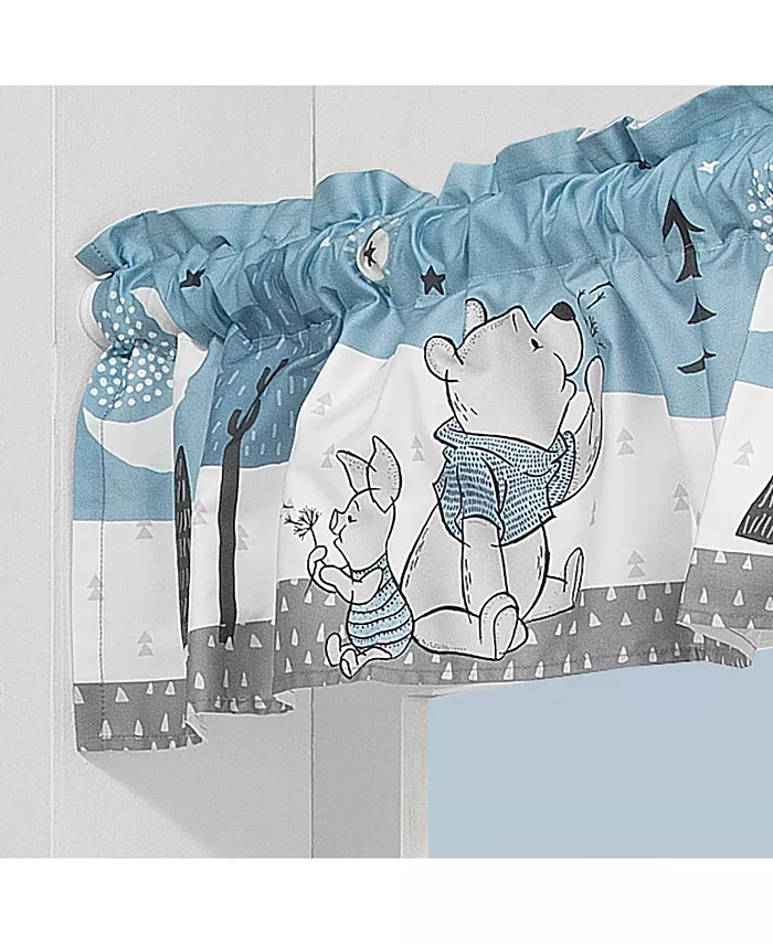 Lambs and Ivy Disney Baby Forever Pooh Blue White Bear Window Valance by Lambs and Ivy